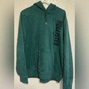 Hollister Men's Teal Hoodie